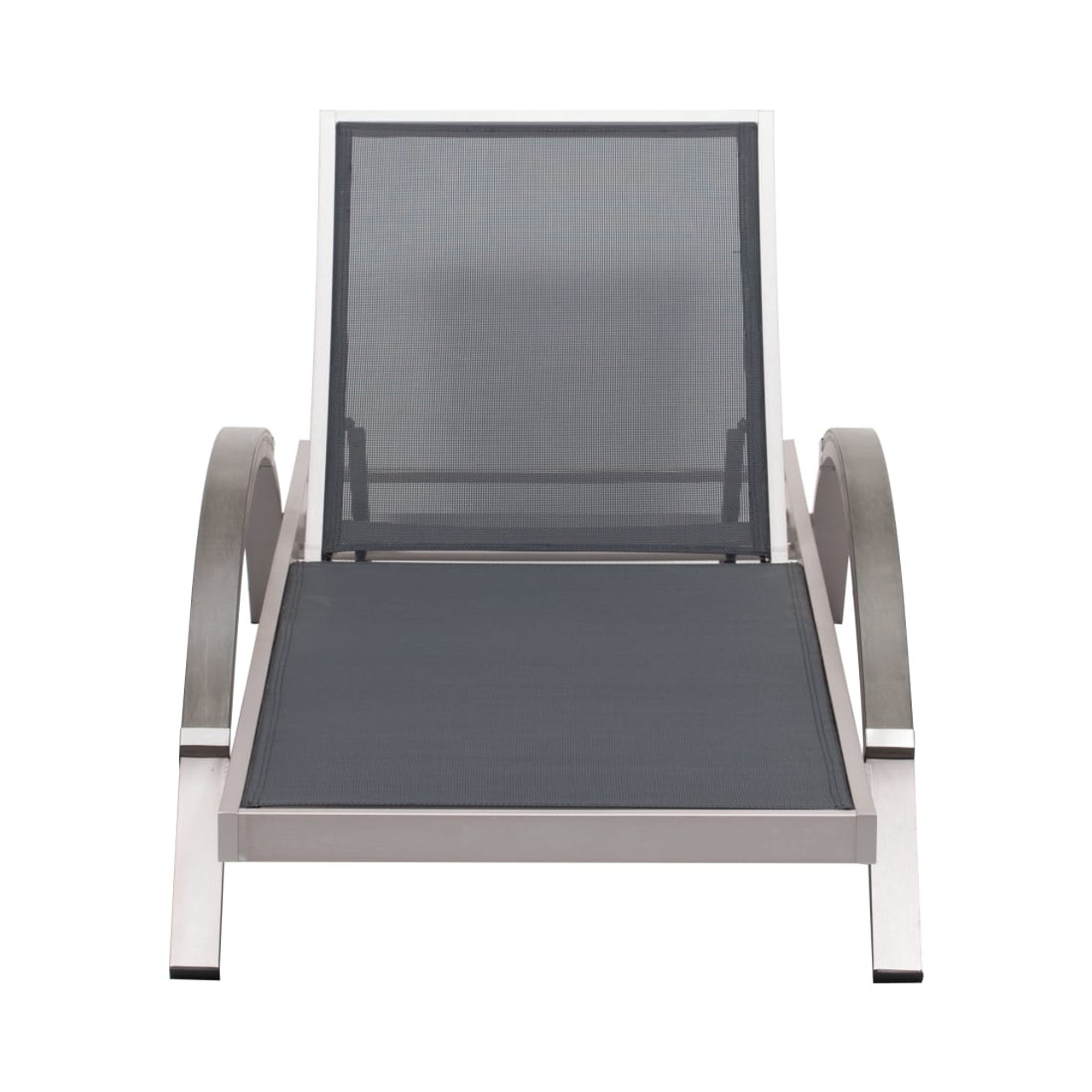 Metropolitan Chaise Lounge Brushed Aluminum