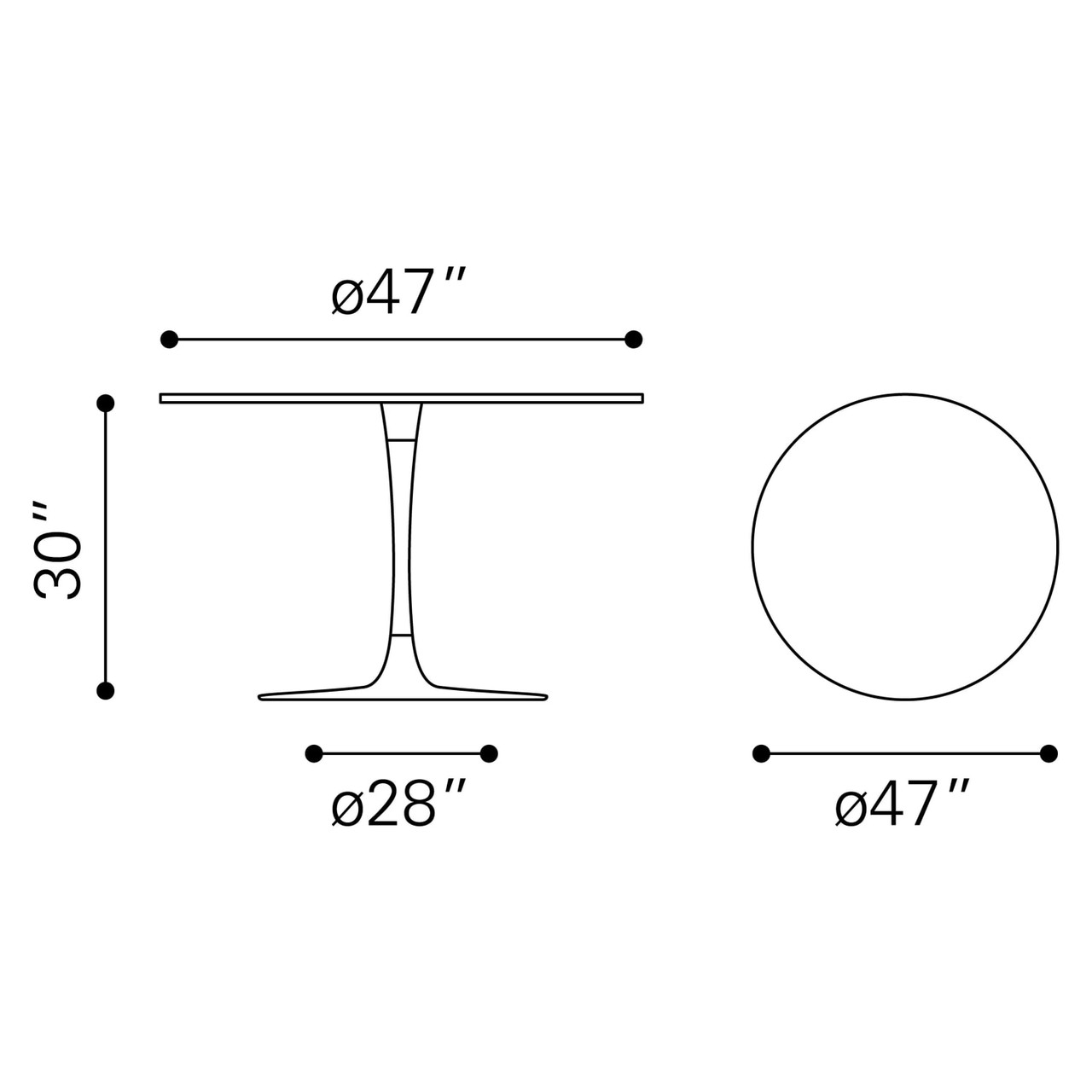 Taj Dining Table Black & Gold