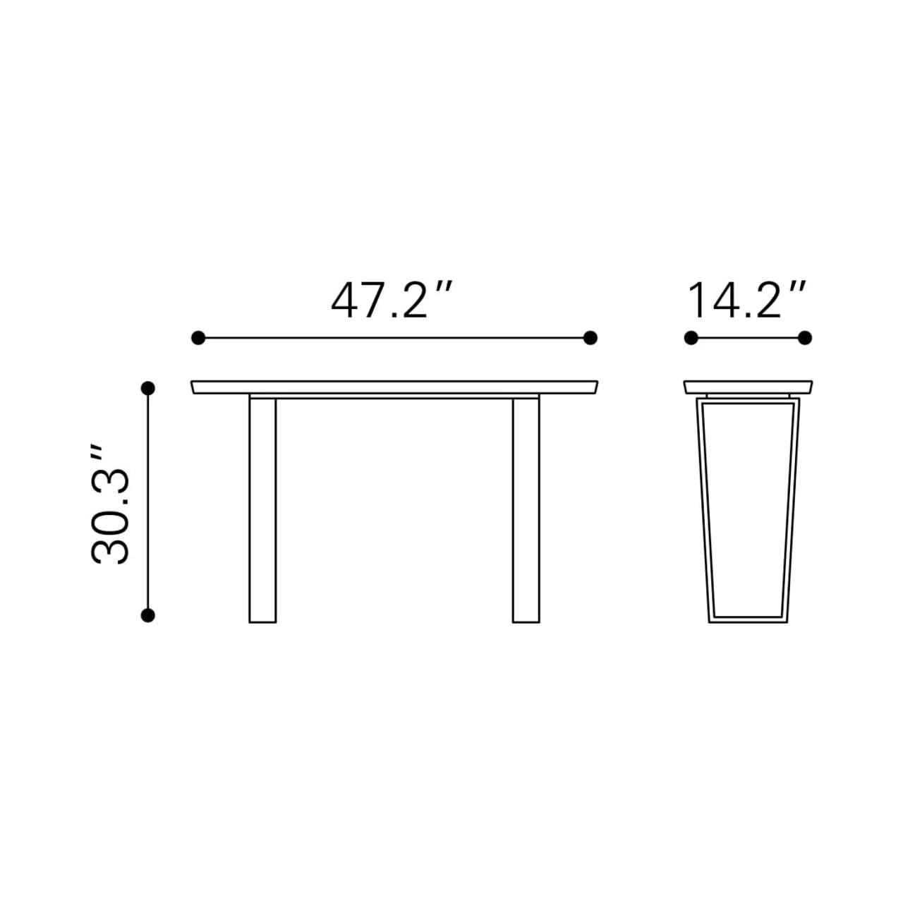 Atlas Console Table White & Gold