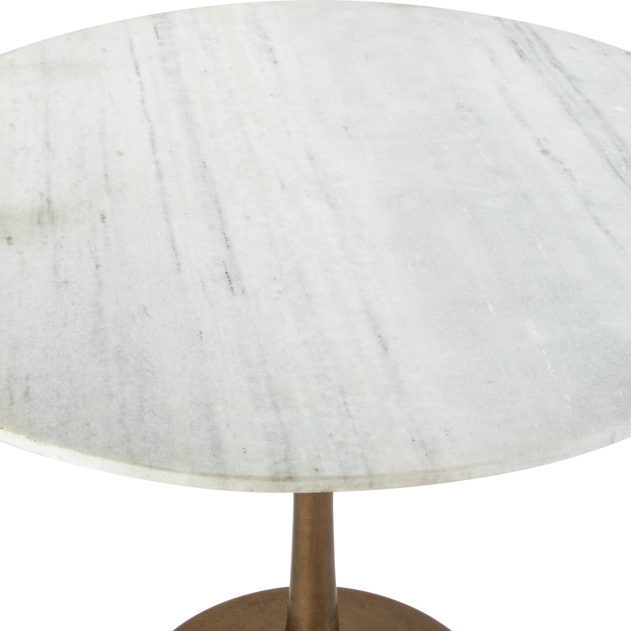 Fullerton Dining Table White & Gold