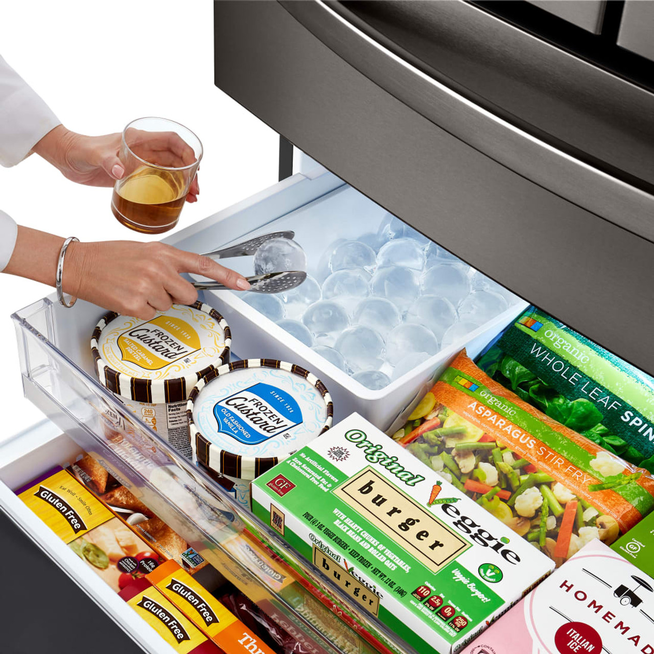 LG 30 cu. ft. Smart Wi-Fi Enabled InstaView Door-in-Door Refrigerator with Craft Ice Maker - LRMVS3006D