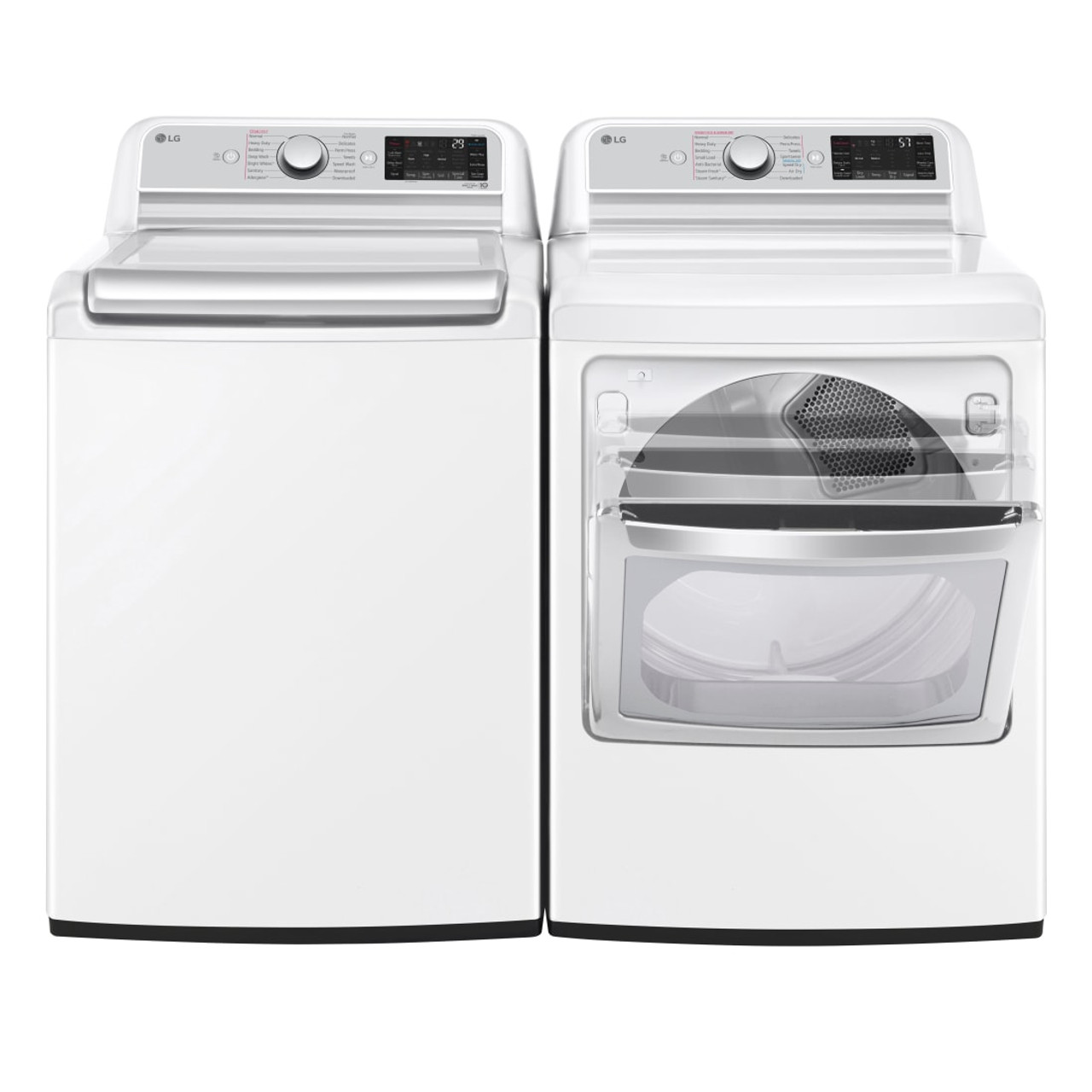 LG 7.3 cu. ft. Ultra Large Capacity Smart Wi-Fi Enabled Rear Control Gas Dryer with TurboSteam - DLGX7901WE