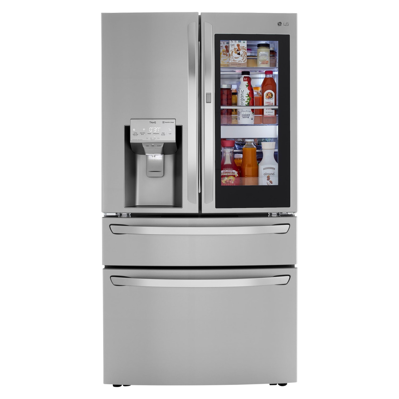LG 23 cu. ft. Smart Wi-Fi Enabled InstaView Door-in-Door Counter-Depth Refrigerator with Craft Ice Maker - LRMVC2306S