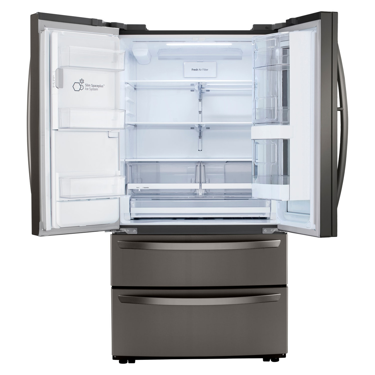 LG 28 cu. ft. Smart InstaView Door-in-Door Double Freezer Refrigerator with Craft Ice - LRMVS2806D