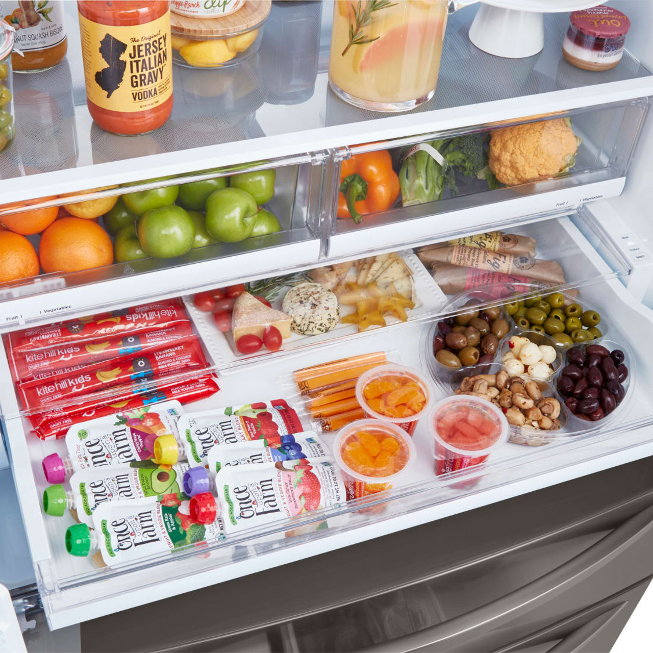 LG 28 cu. ft. Smart InstaView Door-in-Door Double Freezer Refrigerator with Craft Ice - LRMVS2806D