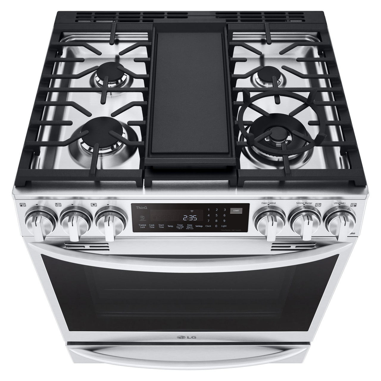 LG 6.3 cu. ft. Smart Wi-Fi Enabled ProBake Convection InstaView Gas Slide-in Range with Air Sous-Vide -LSGL6337F