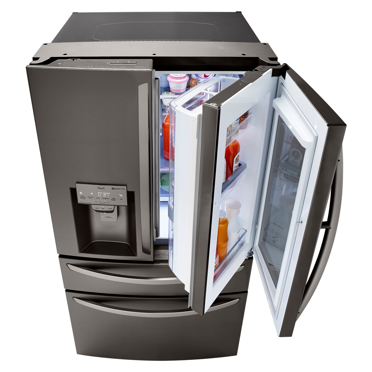 LG 23 cu. ft. Smart Wi-Fi Enabled InstaView Door-in-Door Counter-Depth Refrigerator with Craft Ice Maker - LRMVC2306D