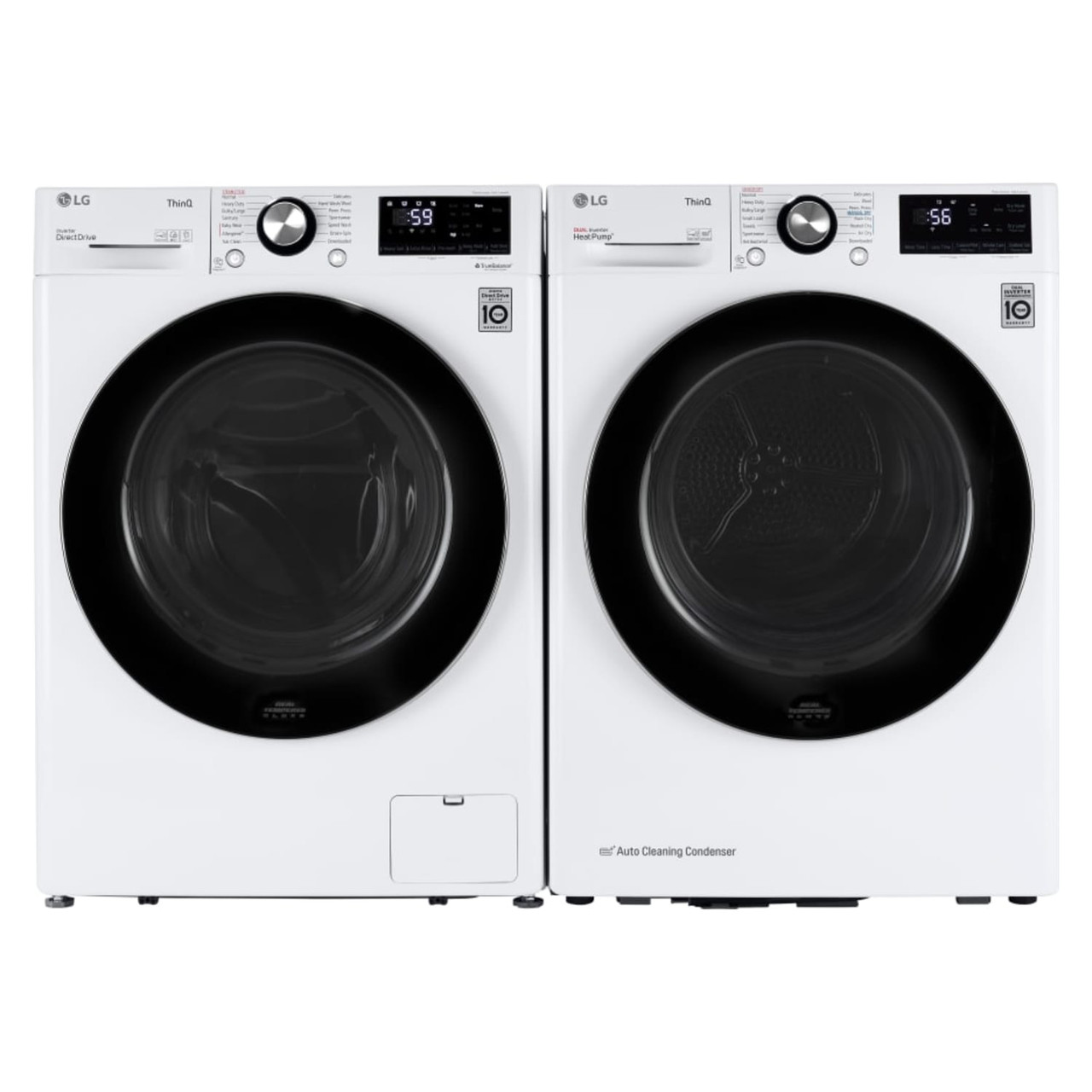 LG 2.4 cu.ft. Smart Wi-Fi Enabled Compact Front Load Washer with Built-In Intelligence - WM1455HWA