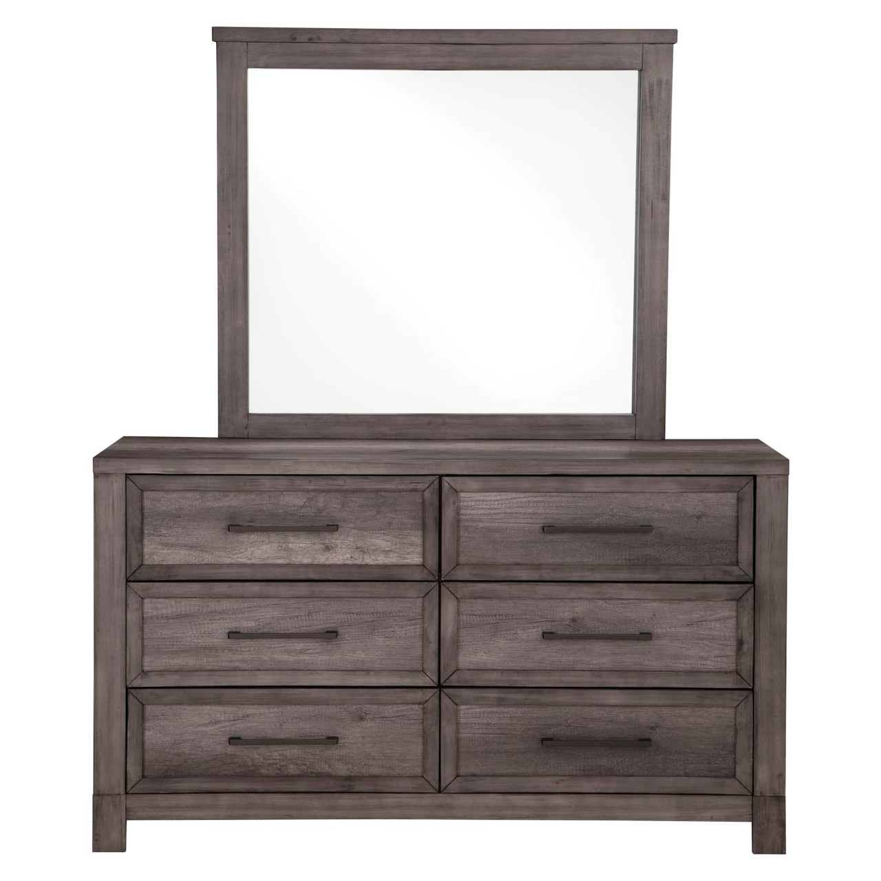 San Mateo Collection King 3pc Bedroom Set - Bed, Dresser & Mirror