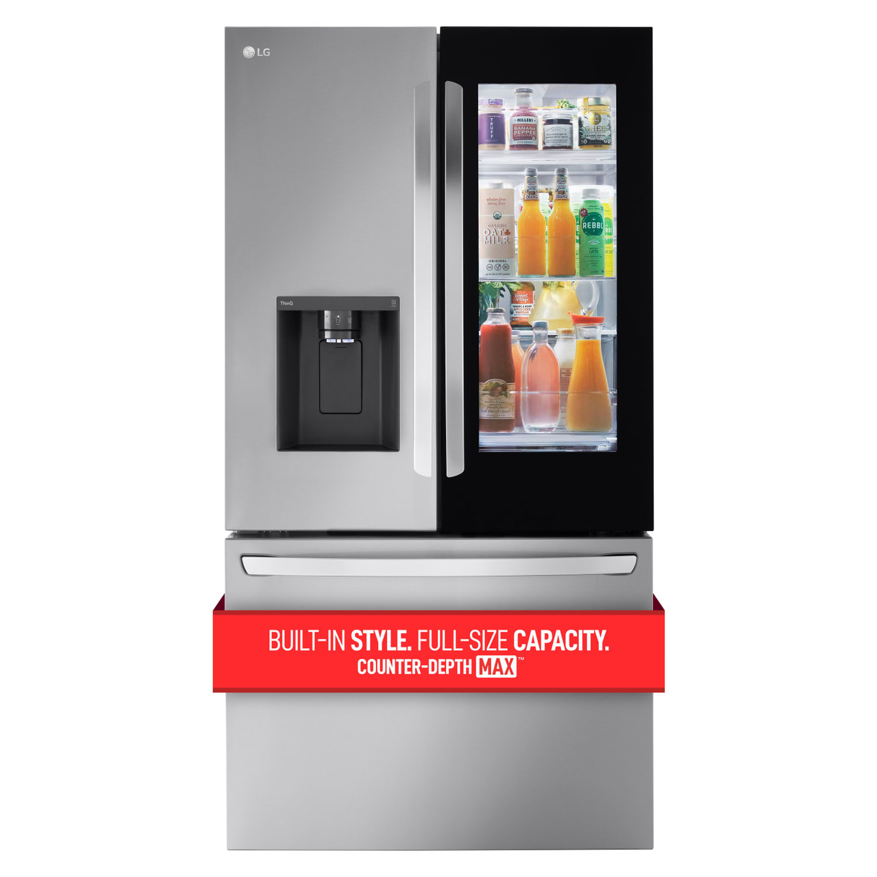 LG 26 cu. ft. Smart InstaView Counter-Depth French Door Refrigerator - LRFOC2606S