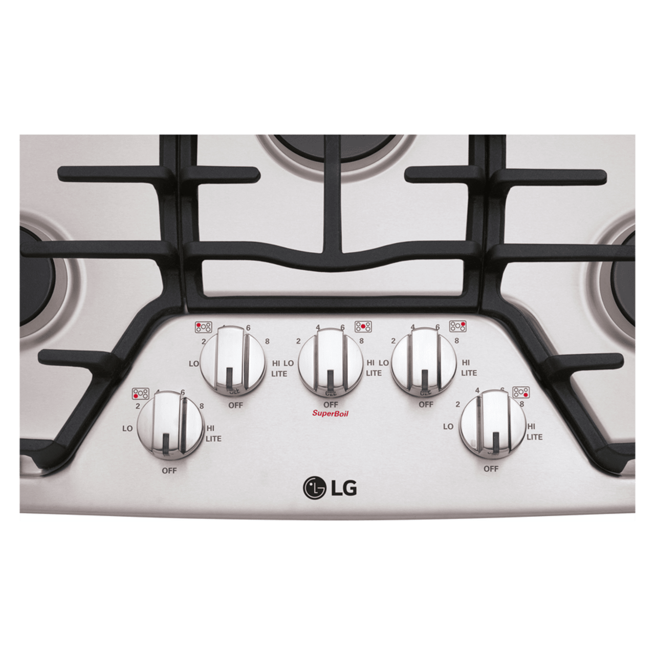 LG 30” Gas Cooktop with SuperBoil™ in Stainless Steel - LCG3011ST