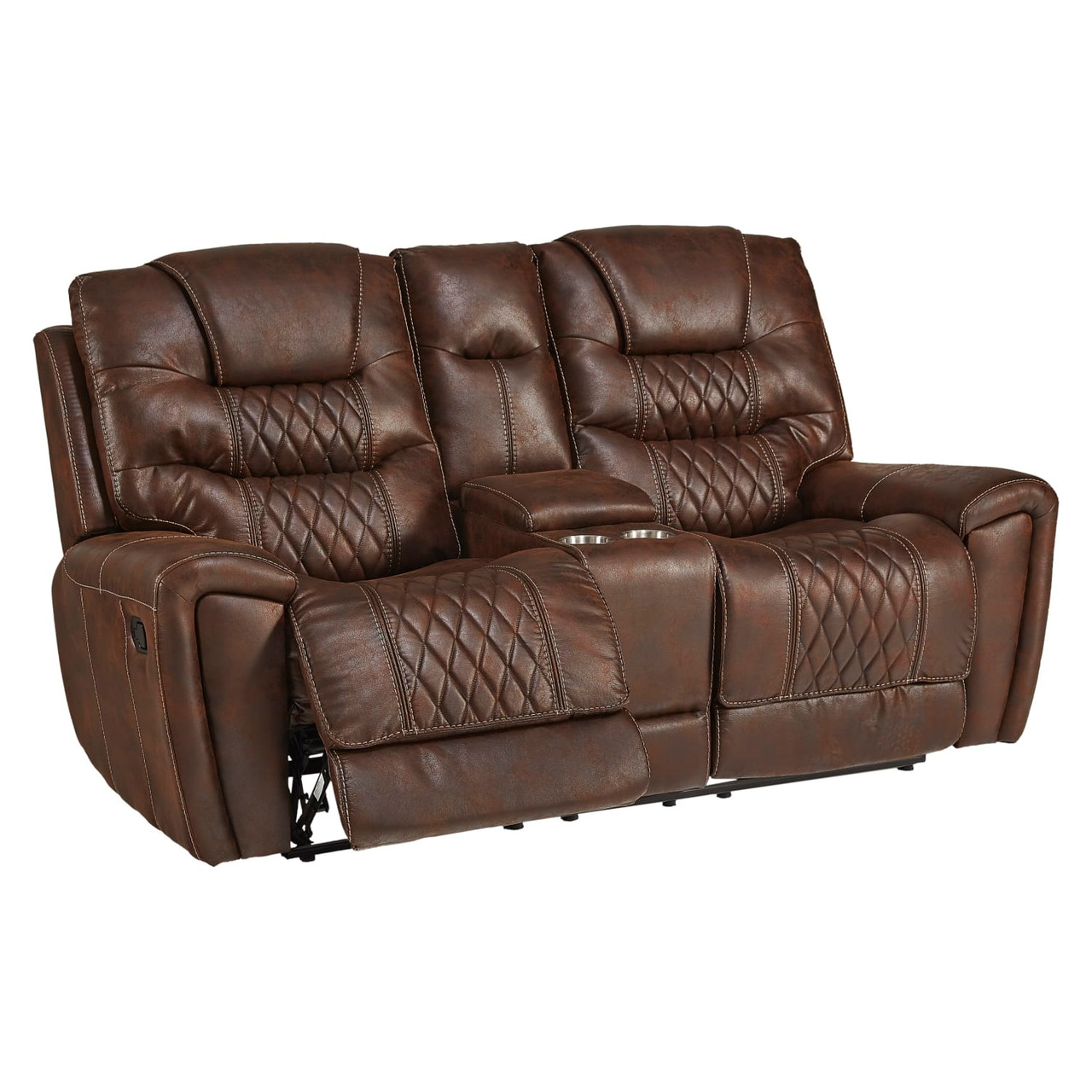 Spectrum Reclining Sofa & Reclining Console Loveseat