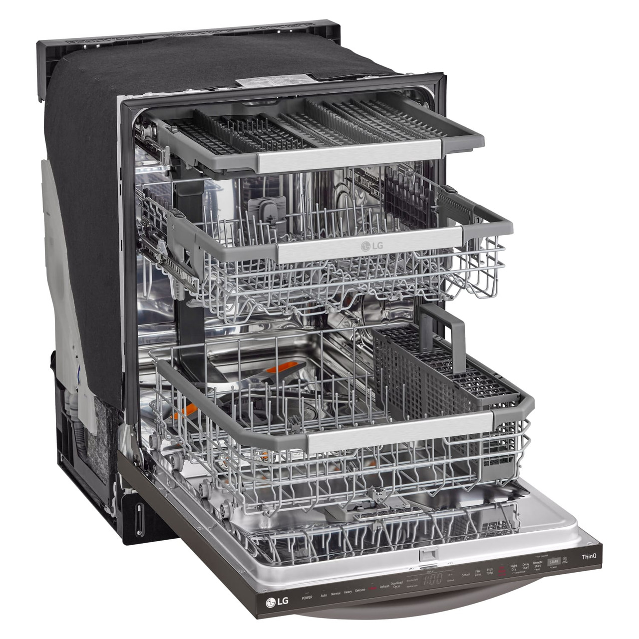 LG Smart Top Control Dishwasher with 1-Hour Wash & Dry, QuadWash® Pro, TrueSteam® and Dynamic Heat Dry - LDTH7972D