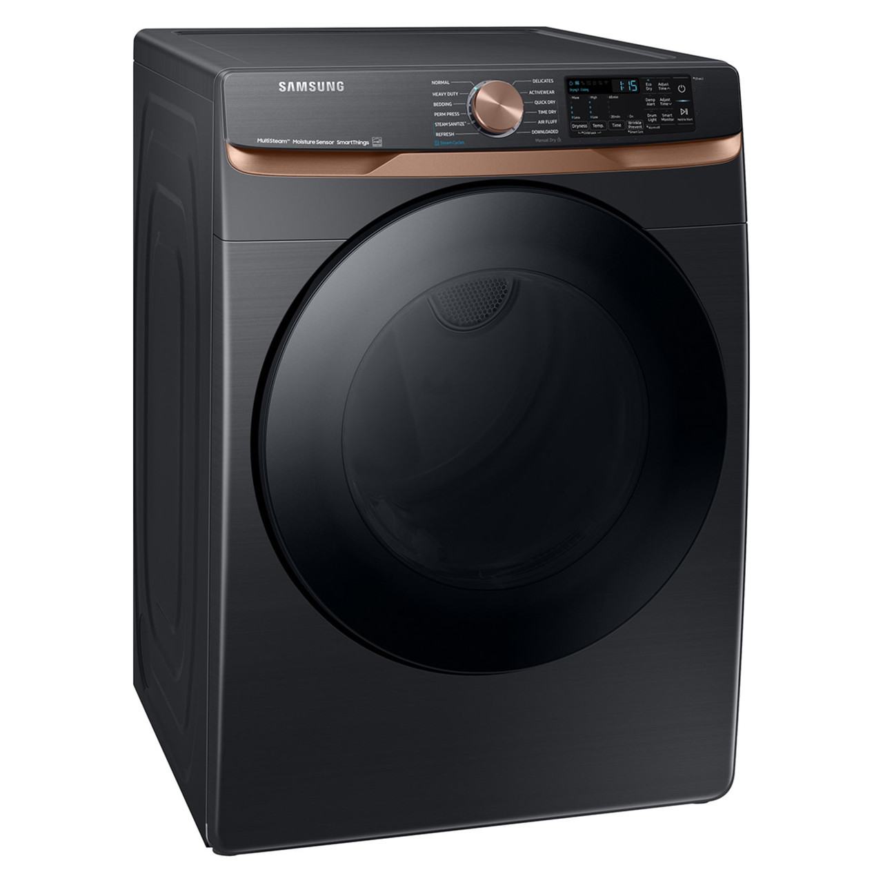 Samsung 7.5 cu. ft. Smart Gas Dryer in Brushed Black with Steam Sanitize+ and Sensor Dry - DVG50BG8300V