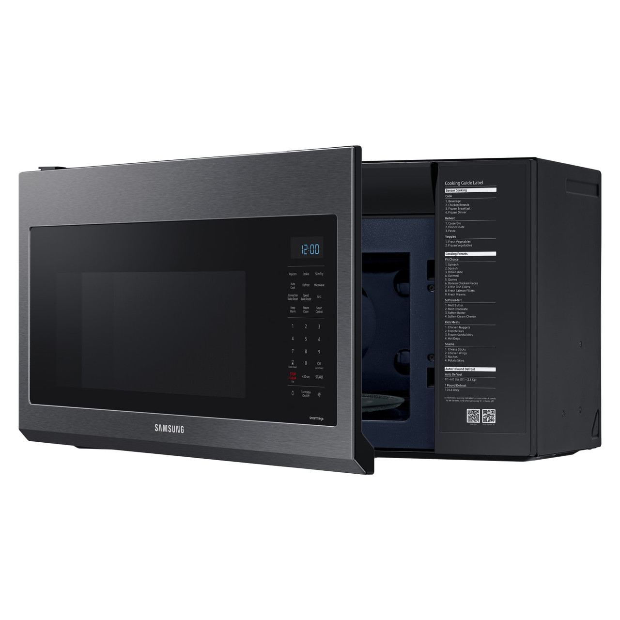 Samsung 1.7 cu. ft. Over-the-Range Convection Microwave, WiFi Enabled, 3-Speed, 300 cu. ft.M - Black Stainless Steel