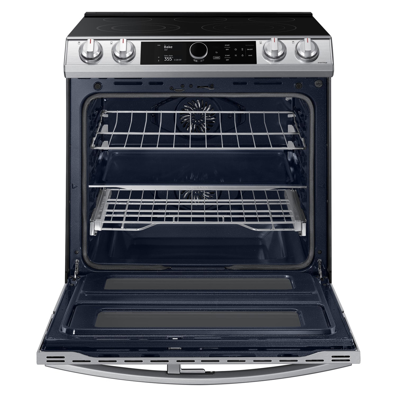 Samsung 6.3 cu. ft. Samsung Flex Duo Front Control Slide-in Electric Range with Smart Dial & Air Fry - Stainless Steel