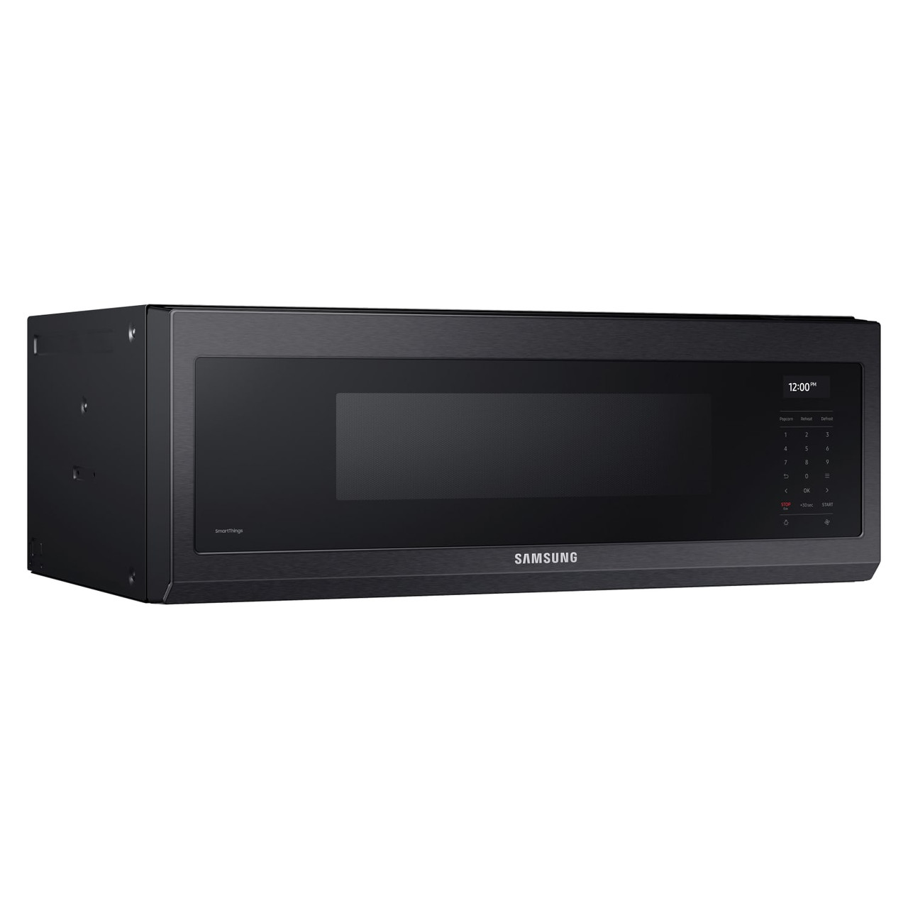 Samsung 1.1 cu. ft. Smart SLIM Over-the-Range Microwave with 550 cu. ft.M Ventilation, Wi-Fi & Voice Control - Black Stainless Steel