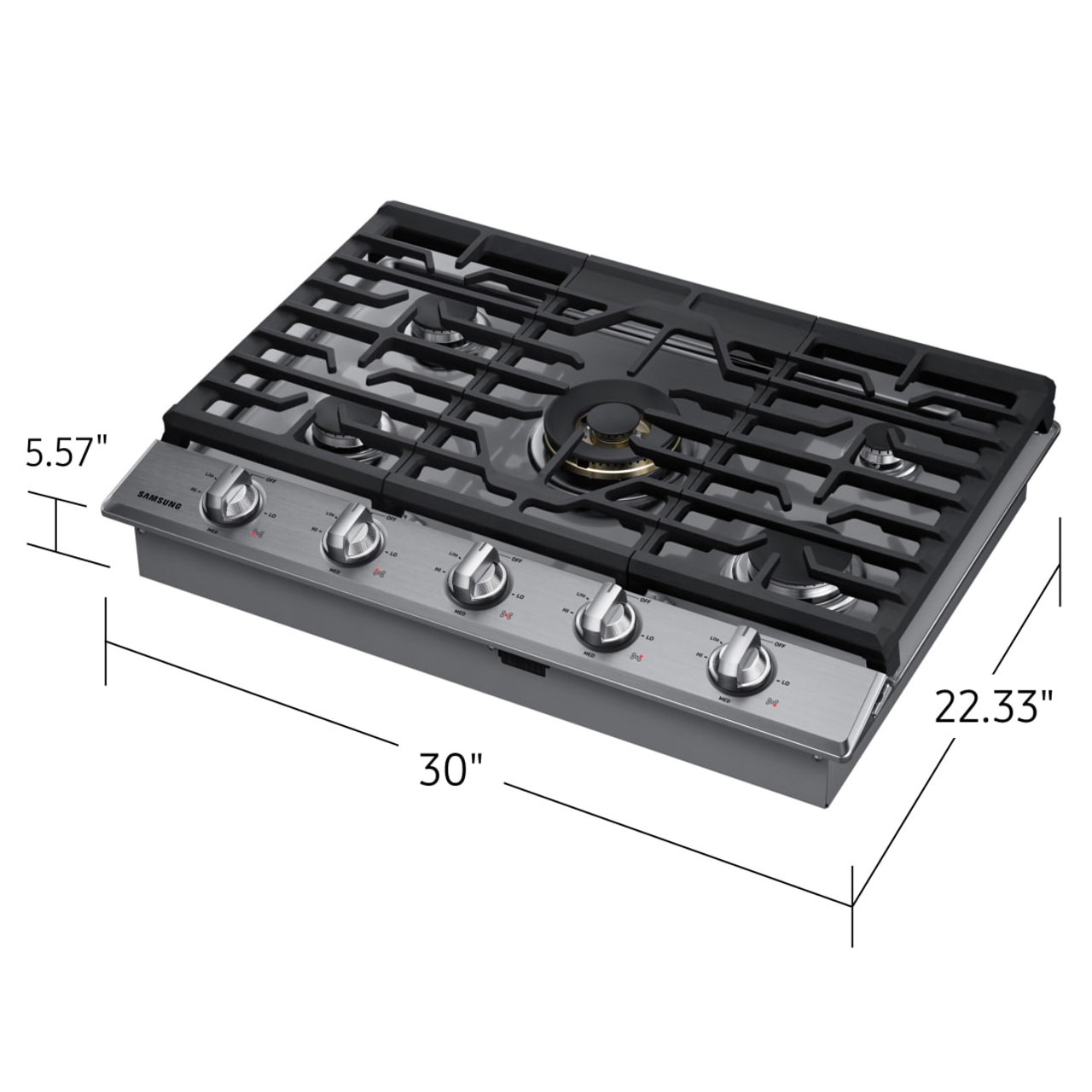 Samsung 30”, 5 Burner Cooktop in Stainless Steel - NA30N7755TS