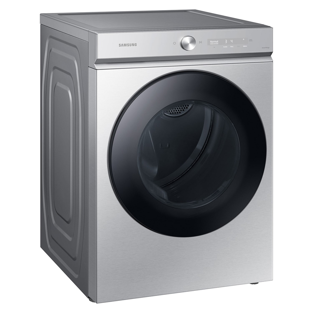 Samsung BESPOKE 7.6 cu. ft. Ultra Capacity Gas Dryer with Super Speed Dry and AI Powered Smart Dial in Silver Steel