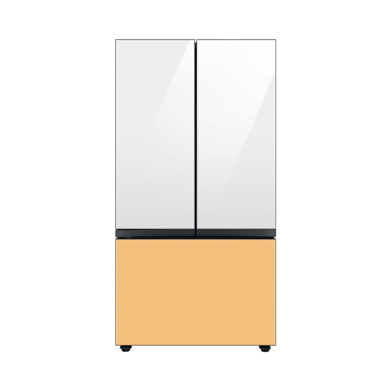 Samsung BESPOKE 3-Door French Door Top Panel  in White Glass