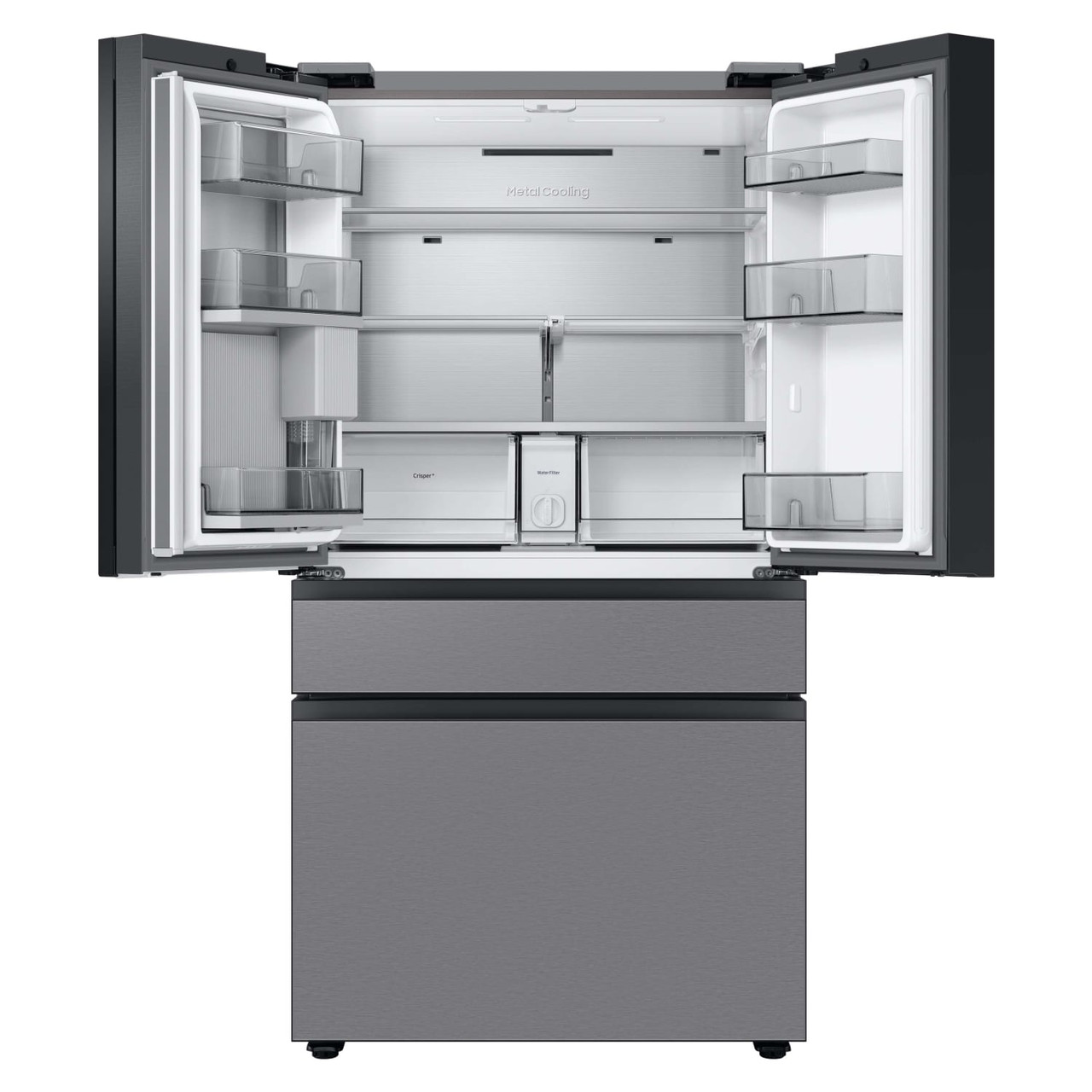 Samsung BESPOKE 23 c.f. Smart 4-Door French-Door Refrigerator in Stainless Steel