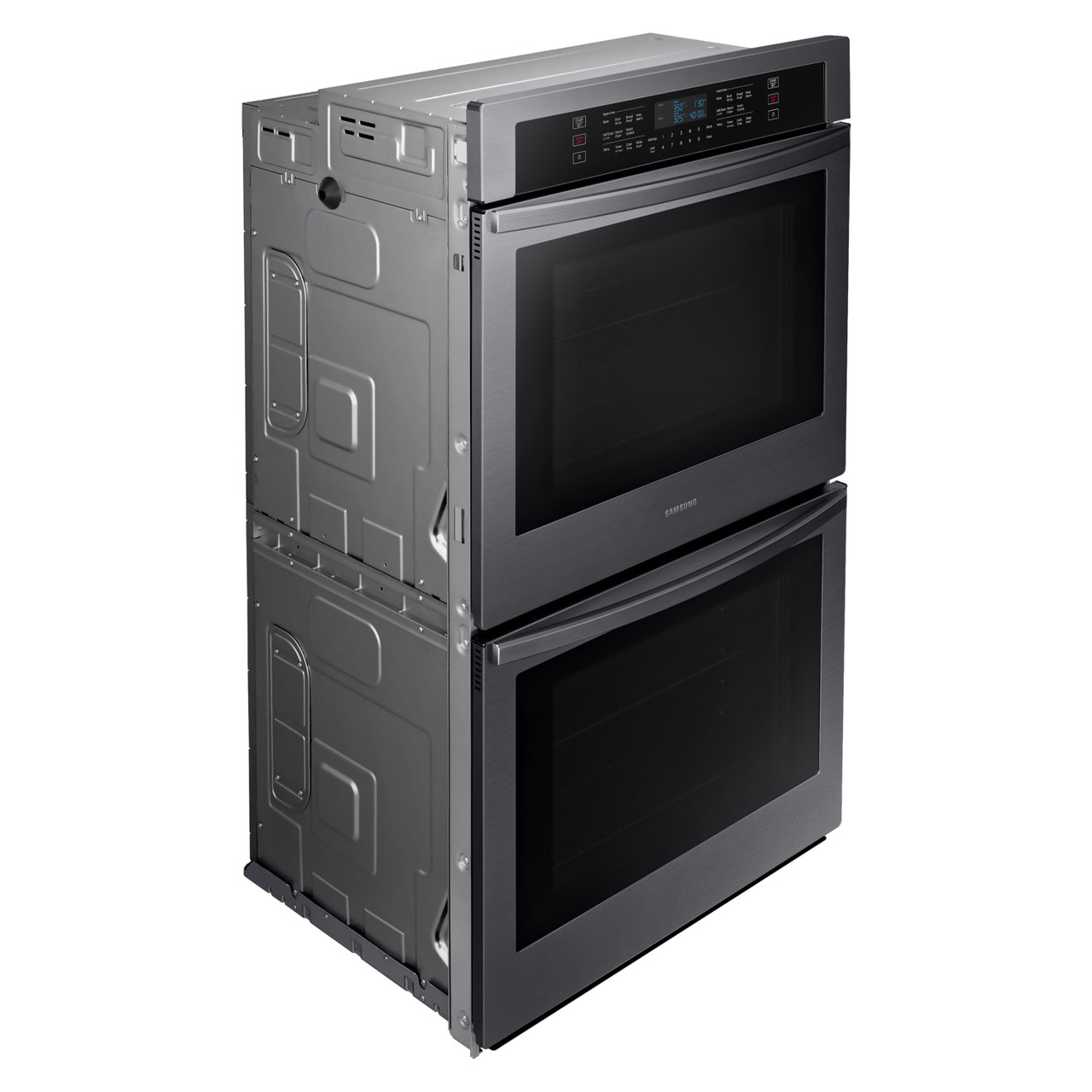 Samsung 30” Double Oven, Self-Clean/Steam Clean, Glass Touch Controls in Black Stainless Steel