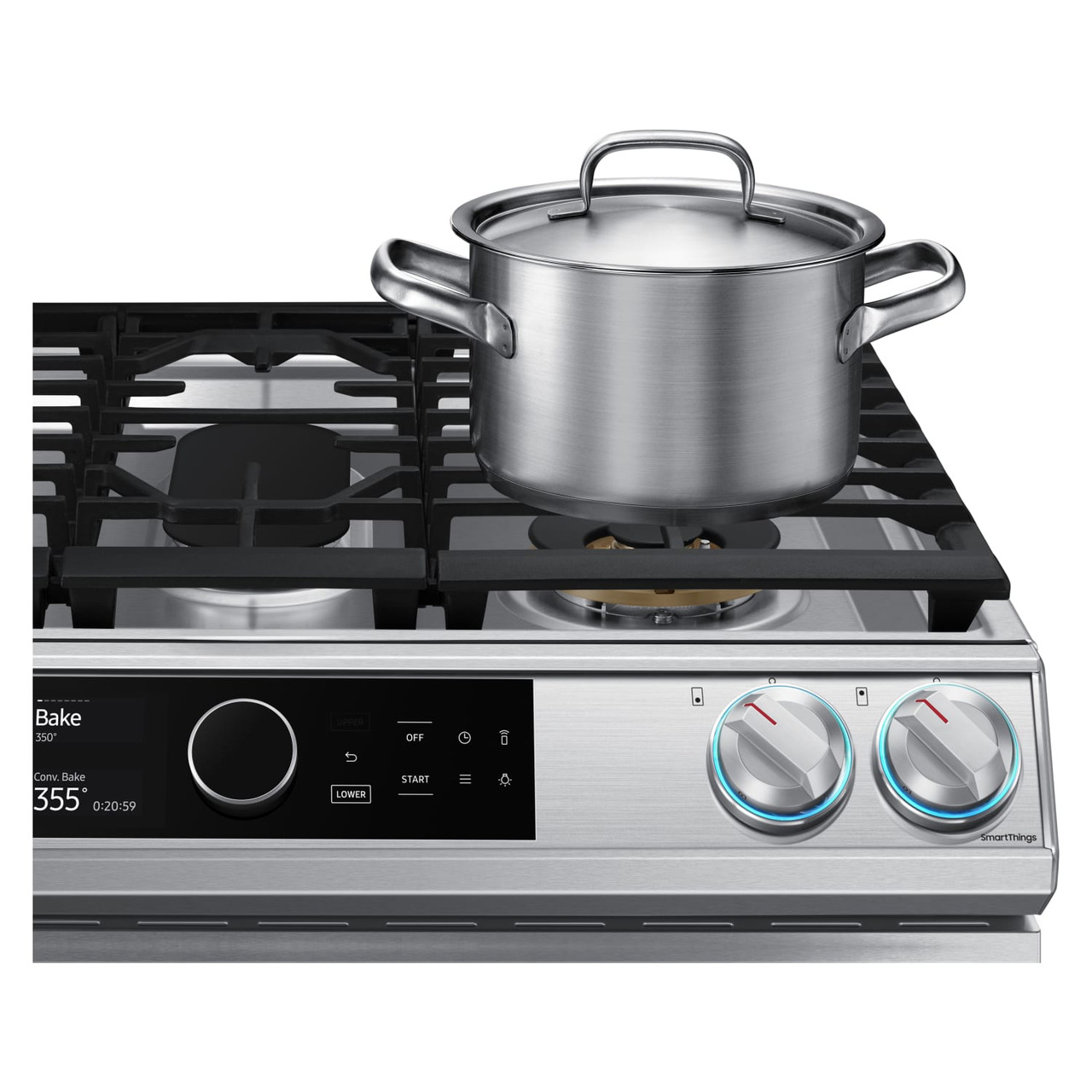 Samsung 6.0 cu. ft. Flex Duo Front Control Slide-in Gas Range with Smart Dial & Air Fry - Stainless Steel