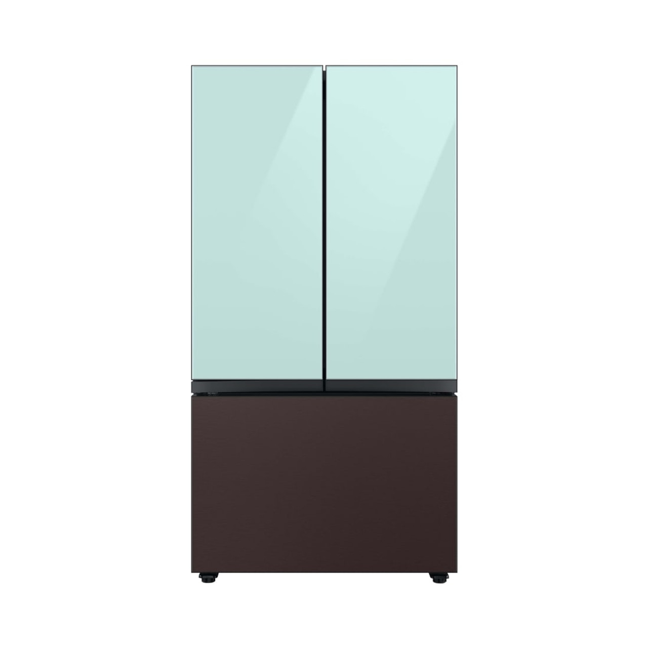 Samsung BESPOKE 3-Door French Door Top Panel  in Morning Blue Glass