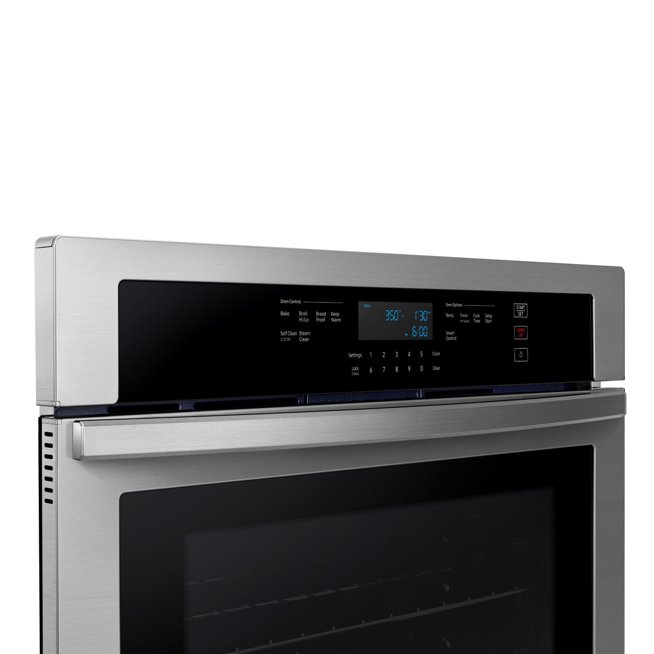 Samsung 30” Single Oven, Self-Clean/Steam Clean, Glass Touch Controls in Stainless Steel