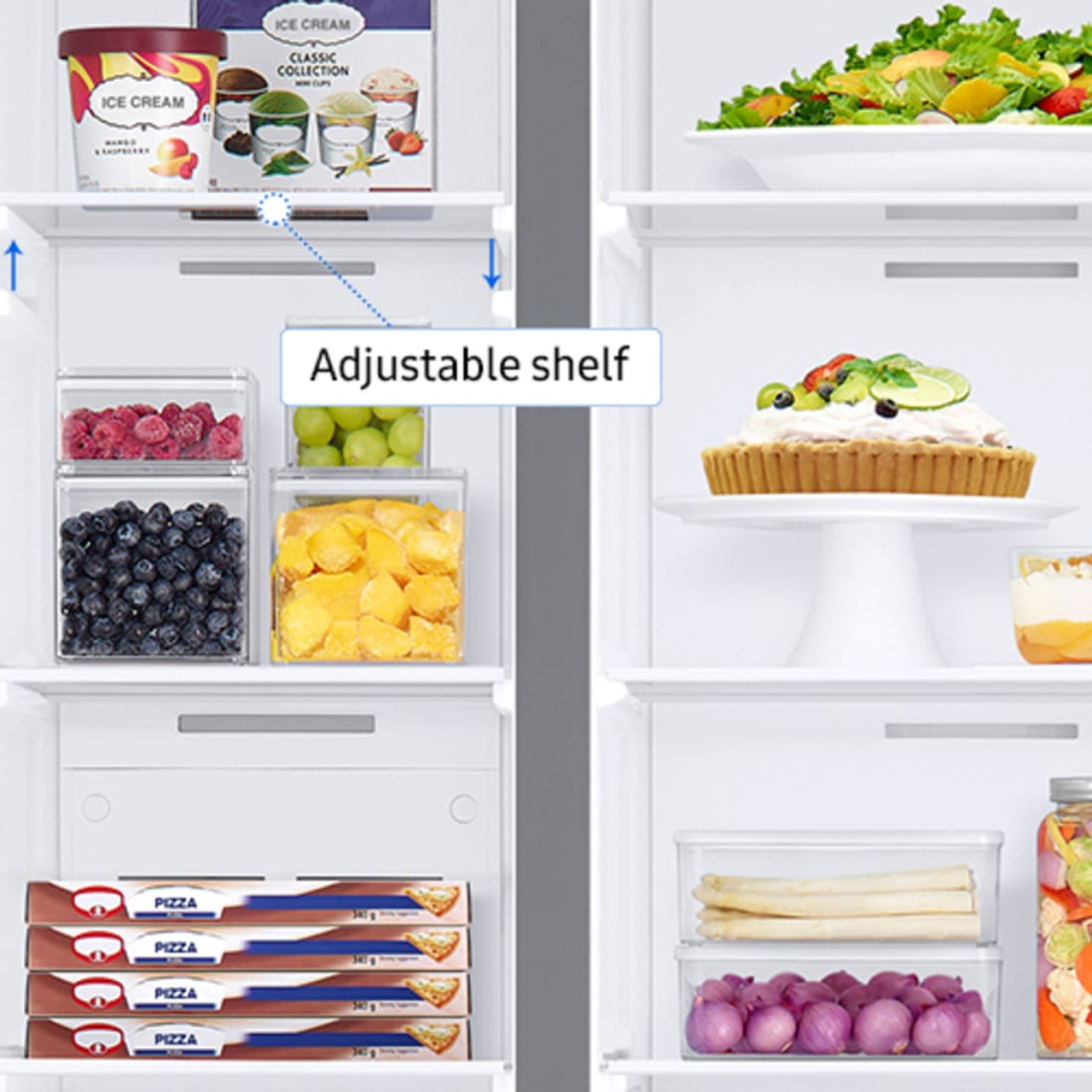 Samsung 22 cu. ft. Counter Depth Side by Side Refrigerator with Family Hub - Stainless Steel