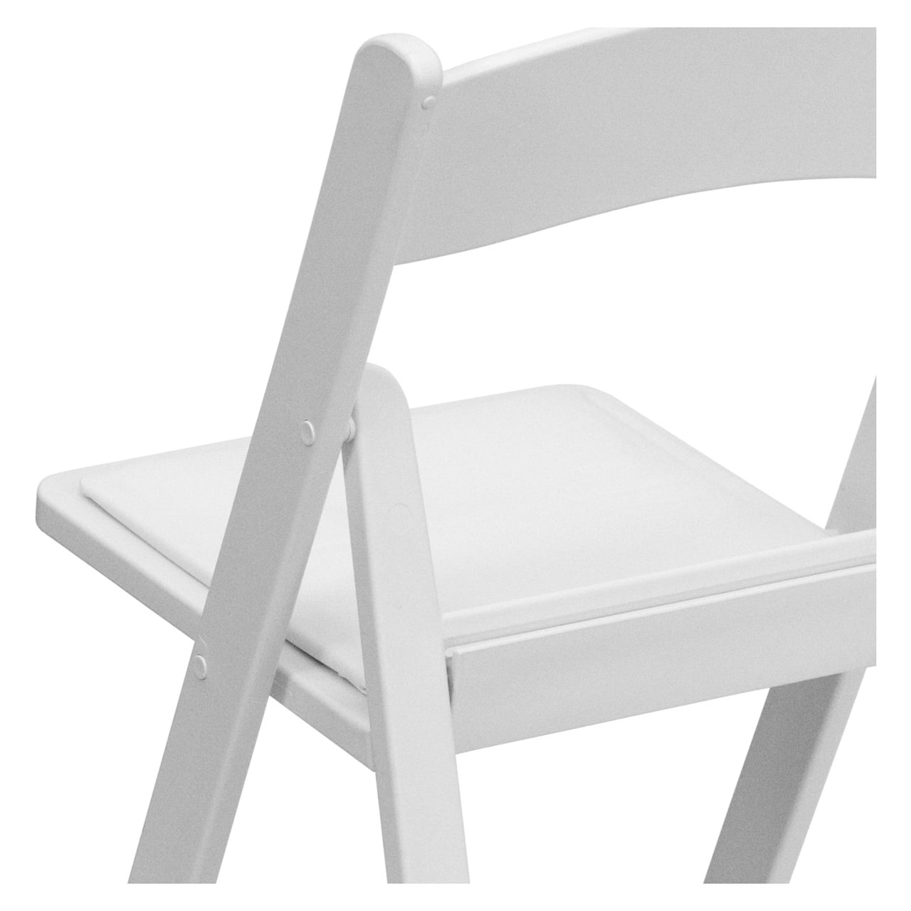 Hercules Folding Chair - White Resin - Comfortable Event Chair - Light Weight Folding Chair