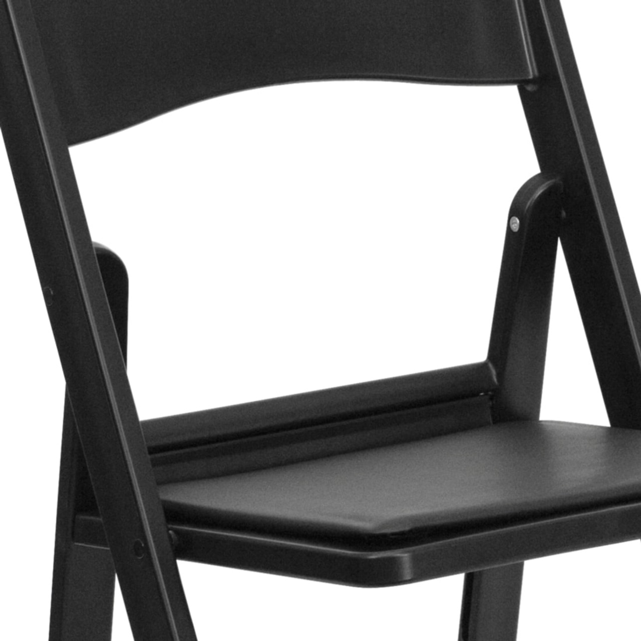 Hercules Folding Chair - Black Resin - 4 Pack Comfortable Event Chair - Light Weight Folding Chair