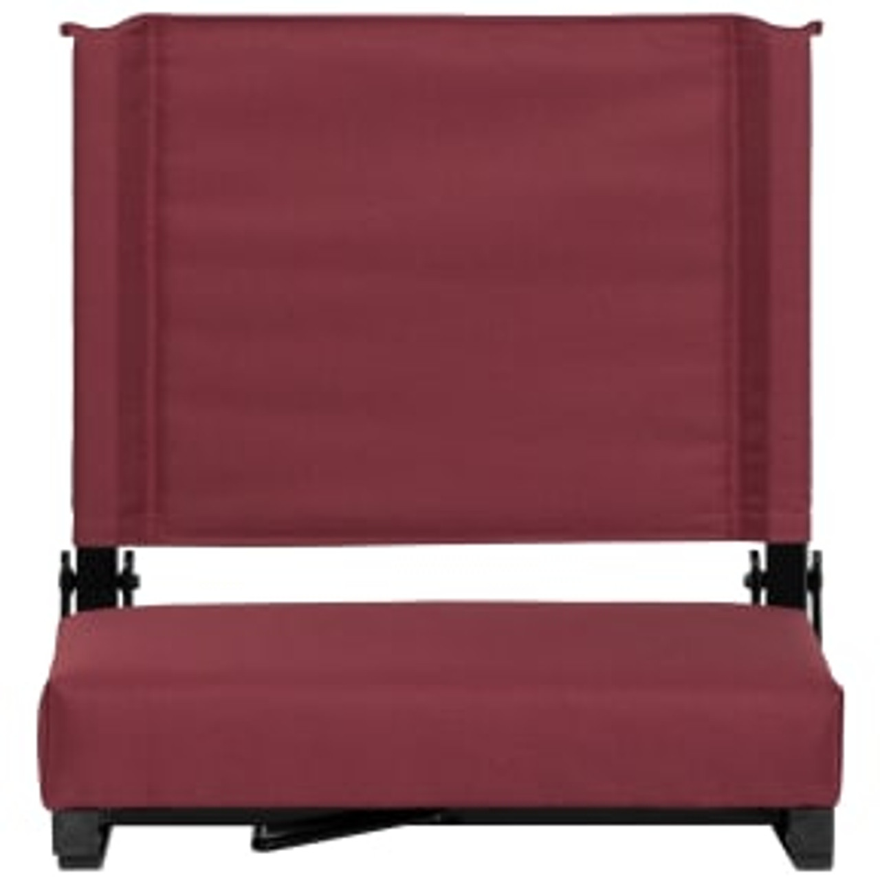 Set of 2 Grandstand Comfort Seats by Flash - Lightweight Stadium Chair with Handle & Ultra-Padded Seat, Maroon