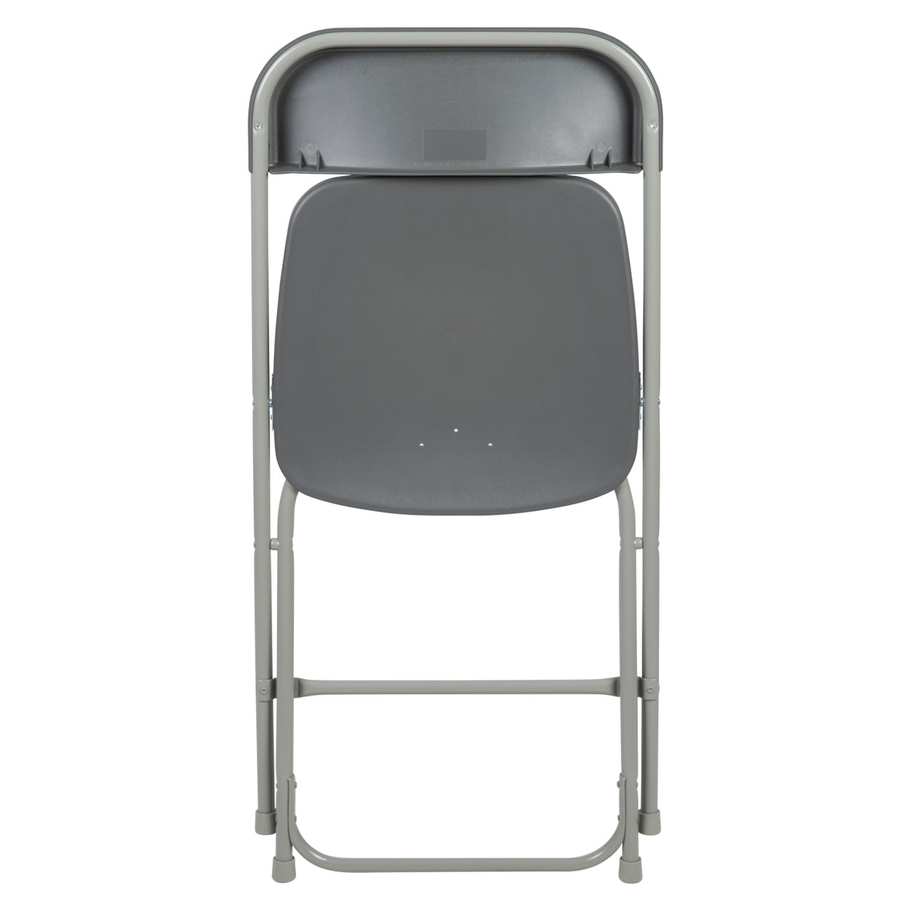 Hercules  Series Plastic Folding Chair - Grey - 2 Pack Comfortable Event Chair-Lightweight Folding Chair