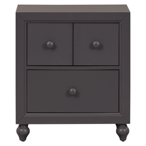 Sienna Gray Nightstand - Front View