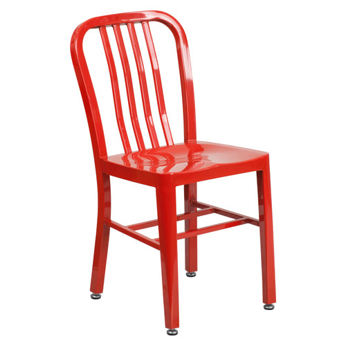 Red Metal Indoor-Outdoor Chair