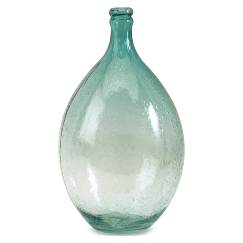 Amadour Medium Bubble Glass Bottle - Silo Front View