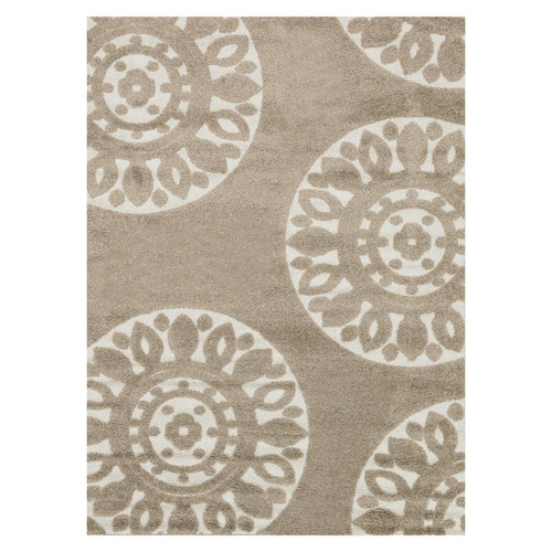 BEIGE 5X7 ENCHANT RUG - Silo Front View