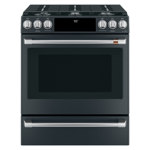Café™ 30" Smart Slide-In, Front-Control, Gas Double-Oven Range with Convection - CGS700P3MD1