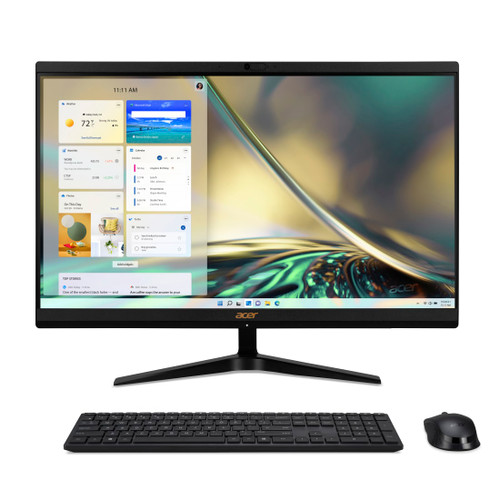 Acer Aspire All-In One Computer - C241700UA91 - Front Facing Silo with keyboard and mouse