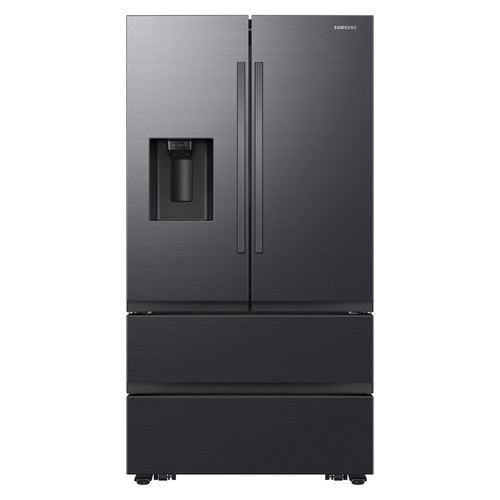 30 cu. ft. Mega Capacity 4-Door French Door Refrigerator with Four Types of Ice in Matte Black Steel - RF31CG7400MT - Front Facing Silo Image