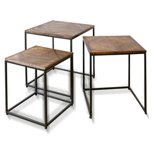 Albury Wooden Nesting Tables - Tables separated