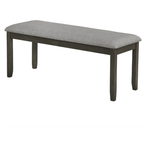 Julian Gray Dining Bench - Silo Angled View