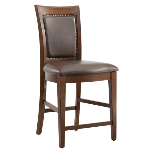 Lyngrove Dark Cherry Counter Height Side Chair - Silo Angled View