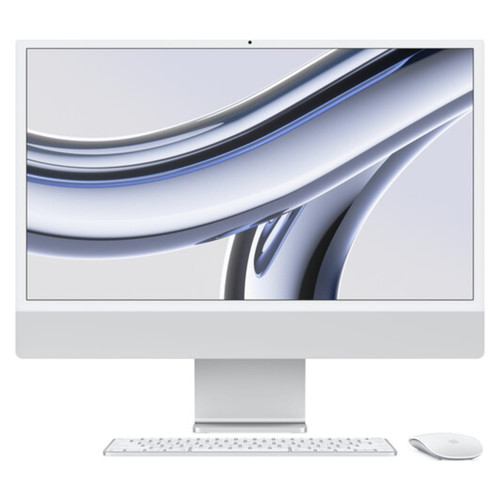 Apple iMac M3 Silver -  Front Facing Silo