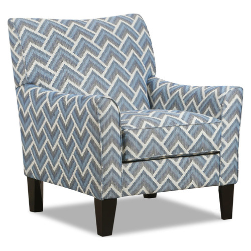 Kirby Blue Jay Accent Chair - Right Angle View
