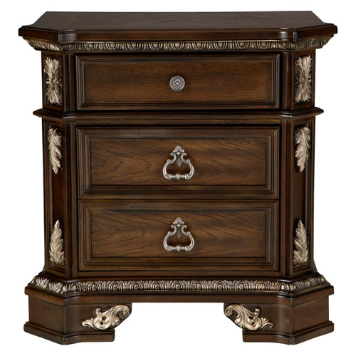 Geneva Collection Medium Oak Poplar & Oak Nightstand