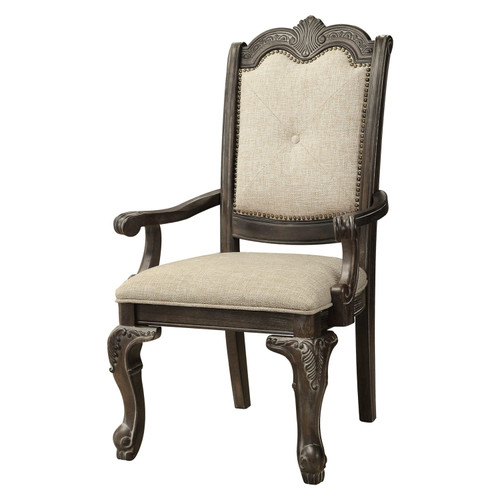 Alexandria Antique Arm Chair - Left Angle View