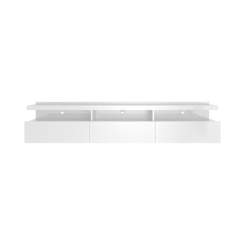 Cabrini 71.25" Half Floating Entertainment Center in White Gloss