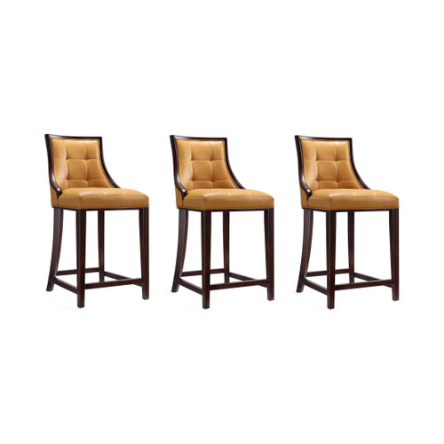 Fifth_Ave_Counter_Stool_in_Camel_and_Dark_Walnut_(Set_of_3)